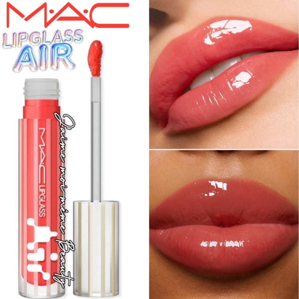 MAC Cosmetics Lipglass Air - Spritz- Sheer Coral Red - Cherry Cola Lips